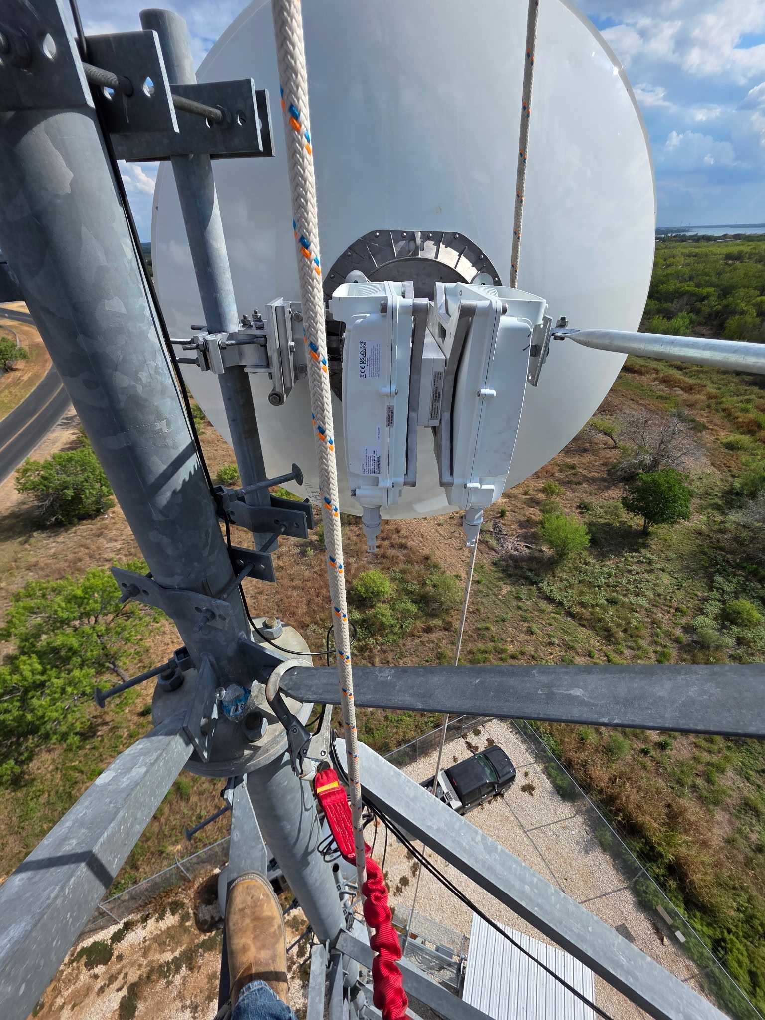 Equipment on tower structure