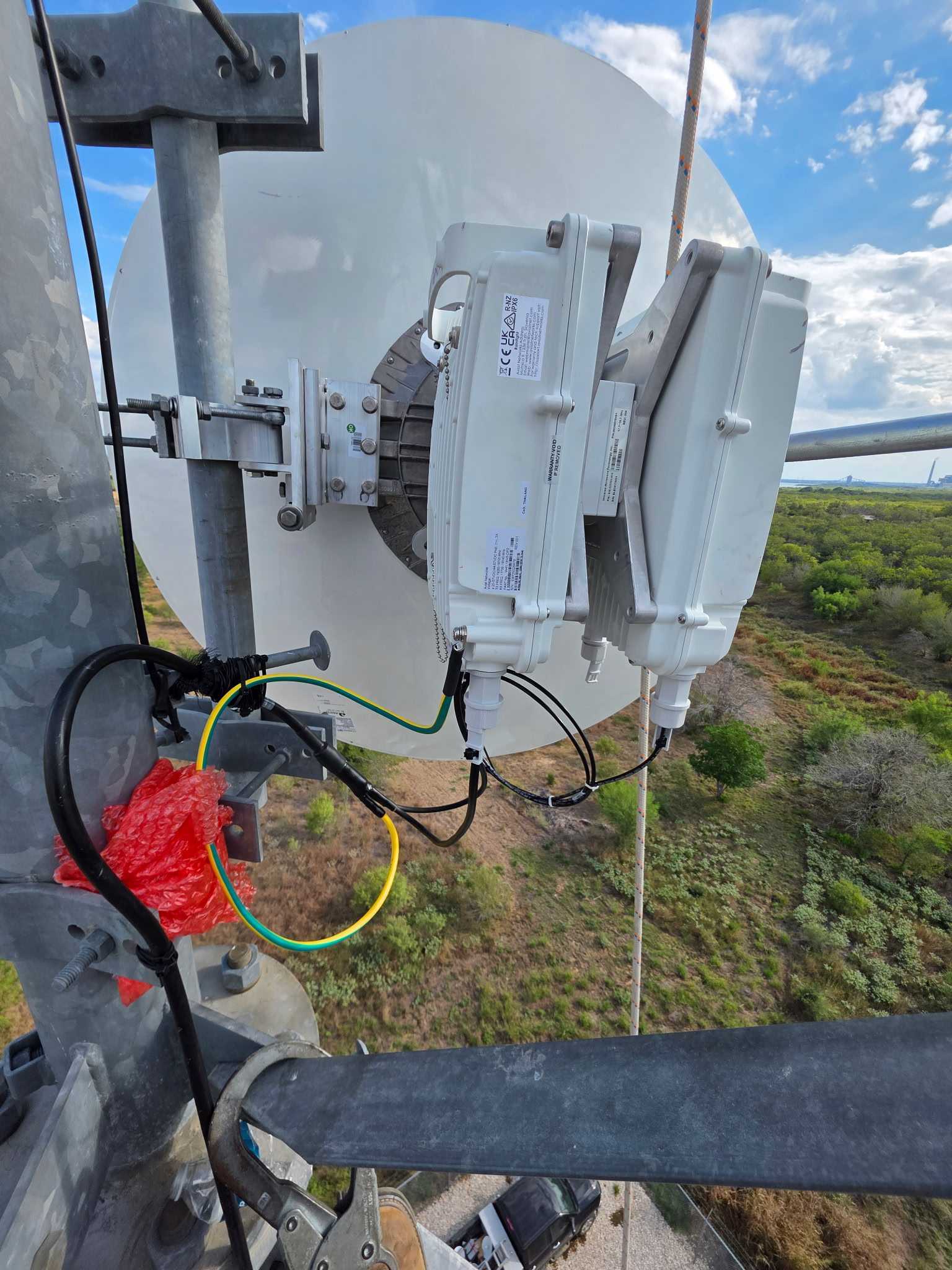 Equipment on tower structure